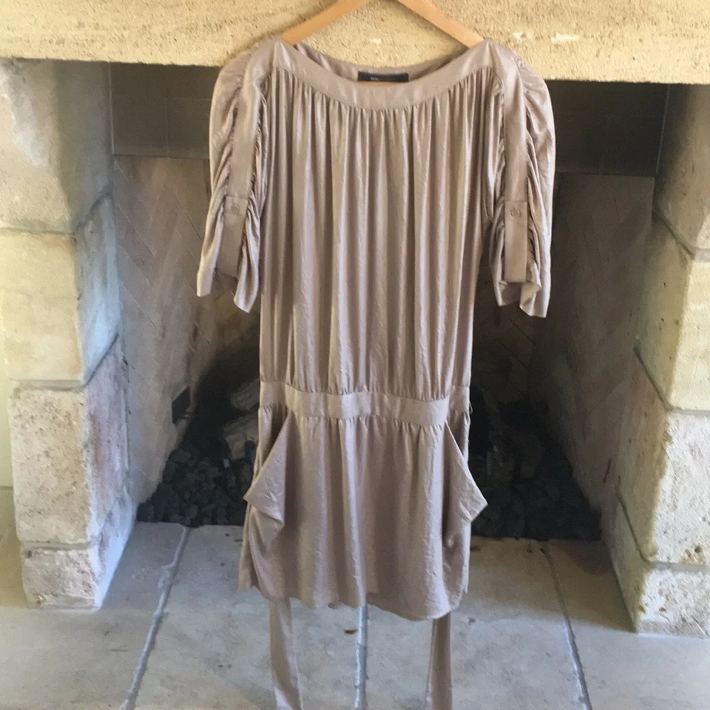 BCBGMaxAzria Taupe Mini Dress